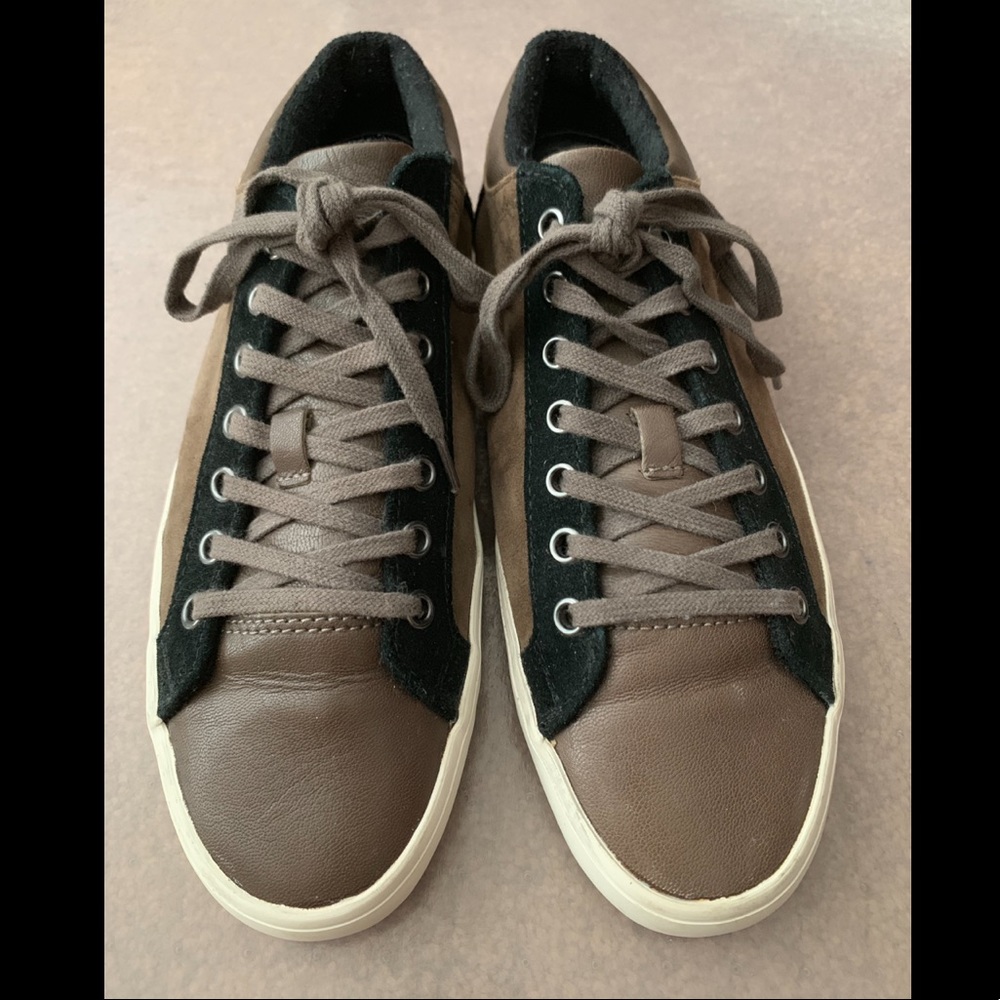 Black and brown leather shoes